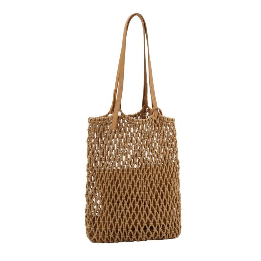 Spartina 449 Mesh Macramé Tote Bag, Beach Bag, Preowned